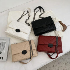 Embroidery Thread Clutch - Small PU Leather Crossbody Bag for Women Black