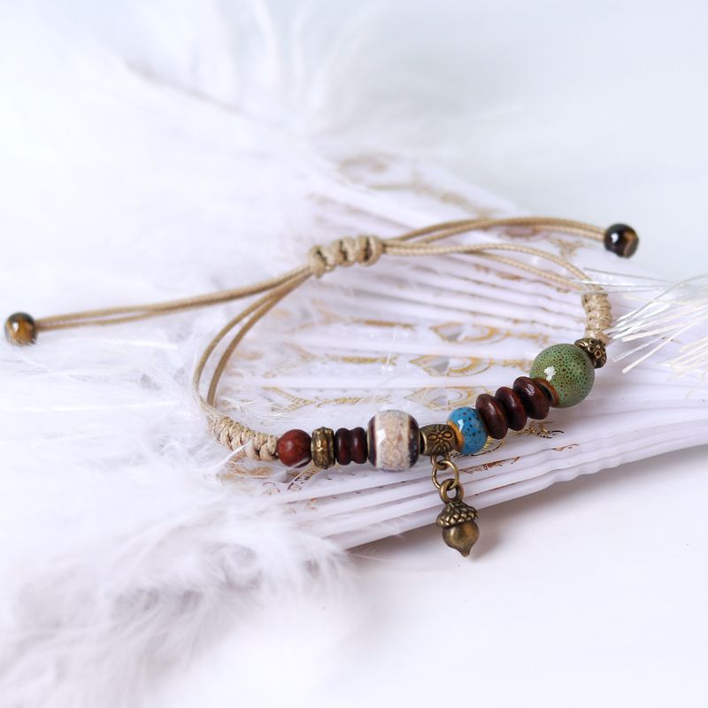 Ethnic Style Mori Temperament Bracelet: Easy - to - Match Jewelry Pine Cone