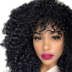 European & American, African Short Curly Hair Wigs Black