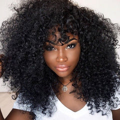 European & American, African Short Curly Hair Wigs Black