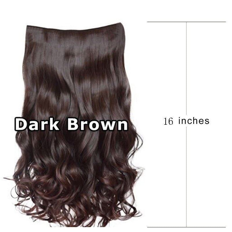 European - American Bangs Wig Set for Women Dark brown