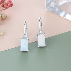 European & American Simple Opal Earrings - S925 Silver Accessories EA103859