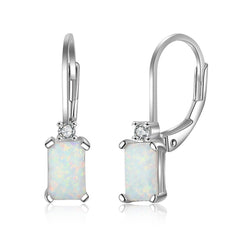 European & American Simple Opal Earrings - S925 Silver Accessories EA103859