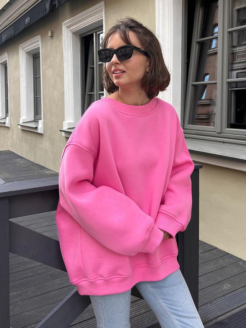 European and American Loose Sweater Pink