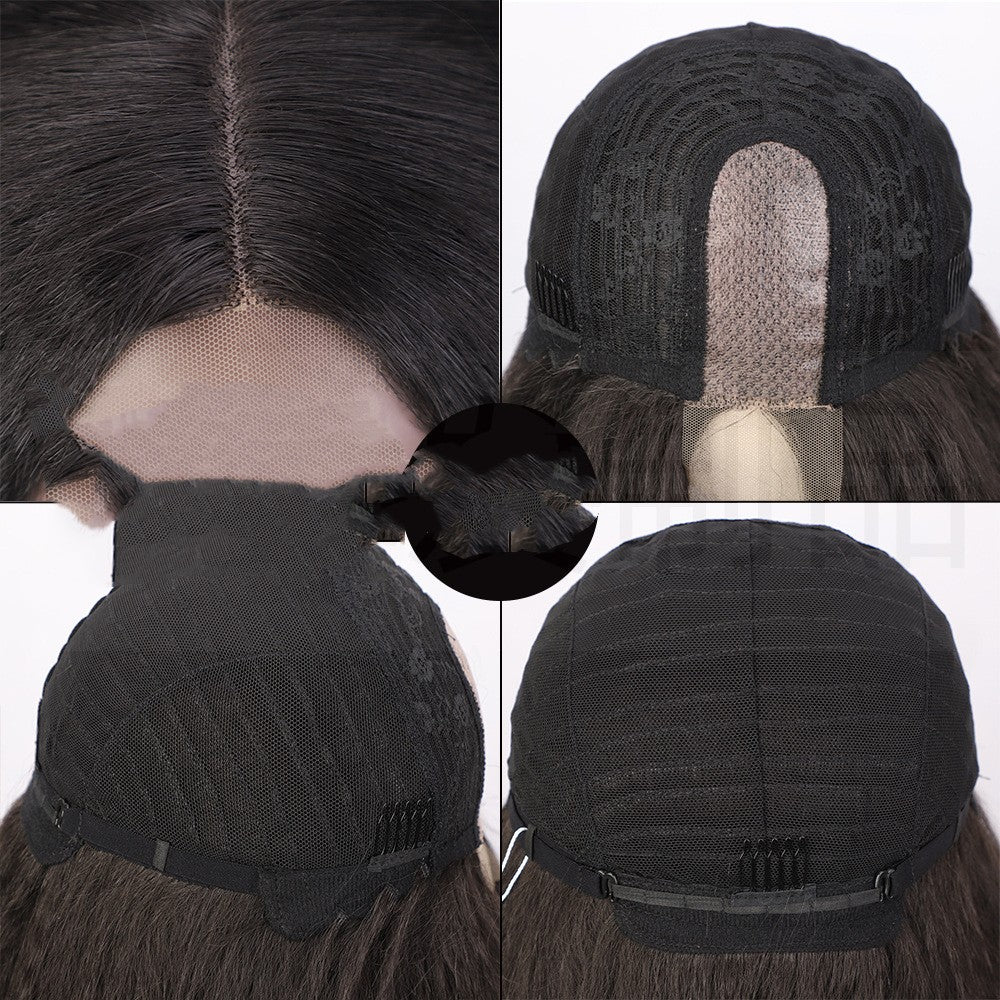 European and American Women's Lace Front Wig Little lace with straight hair