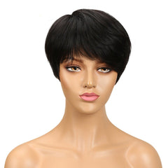 European Beauty Black Fashion Bob Head Wig Wine Red