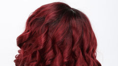 European Beauty Wig Headgear for Elegant Hairstyling Wine red