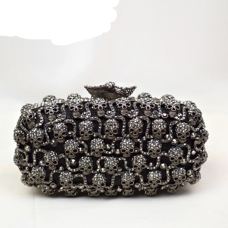 Evening Bag Diamond - studded Women's Clutch Clutch Black