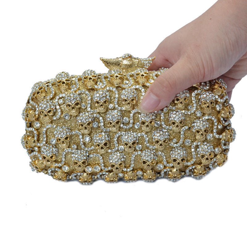 Evening Bag Diamond - studded Women's Clutch Clutch Black