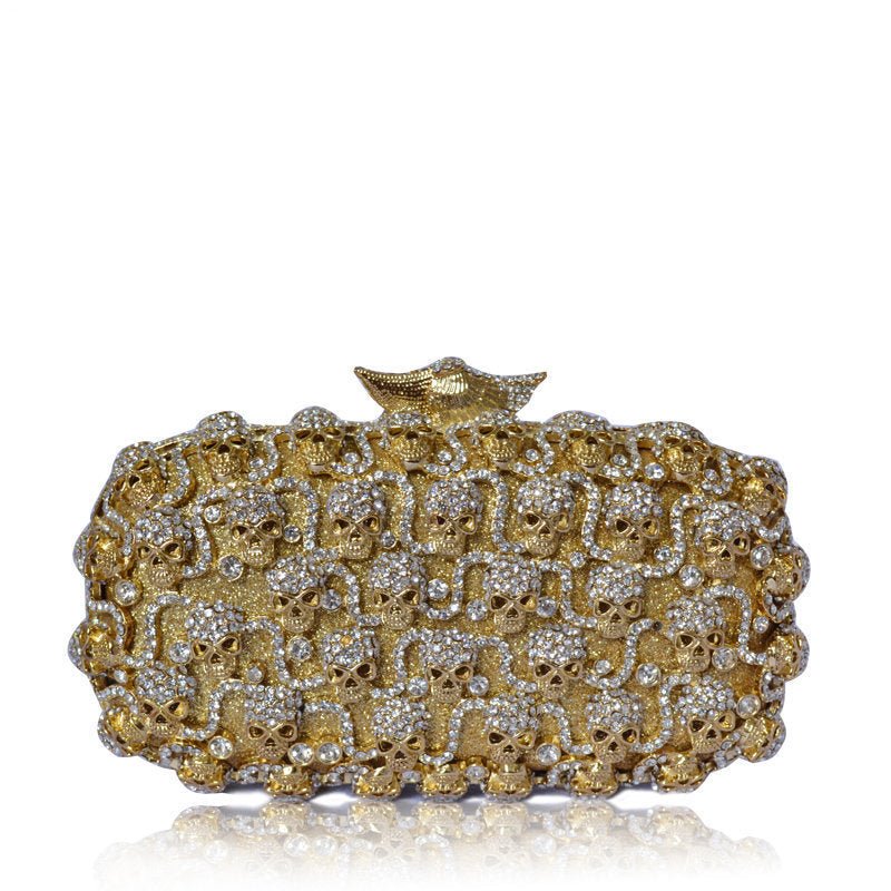 Evening Bag Diamond - studded Women's Clutch Clutch Golden