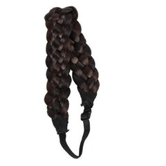 Exquisite Bohemian Braided Hairband Accessory Dark brown