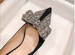 Rhinestone High Heel Shoes Women's Stiletto French Style