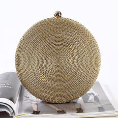 Round Dinner Clutch Handmade Fashion Hipster