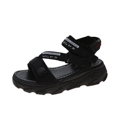 Fairy Style Velcro Beach Shoes For Women Black