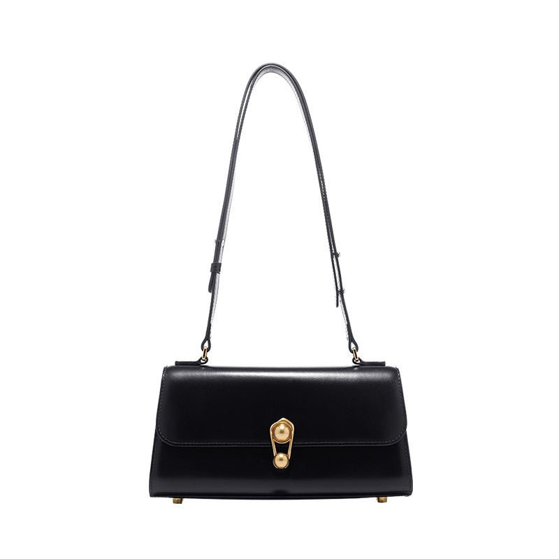Fashion All Match Cross Body Leather Female Bag Black