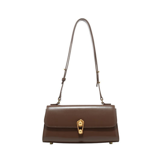 Fashion All Match Cross Body Leather Female Bag Brown