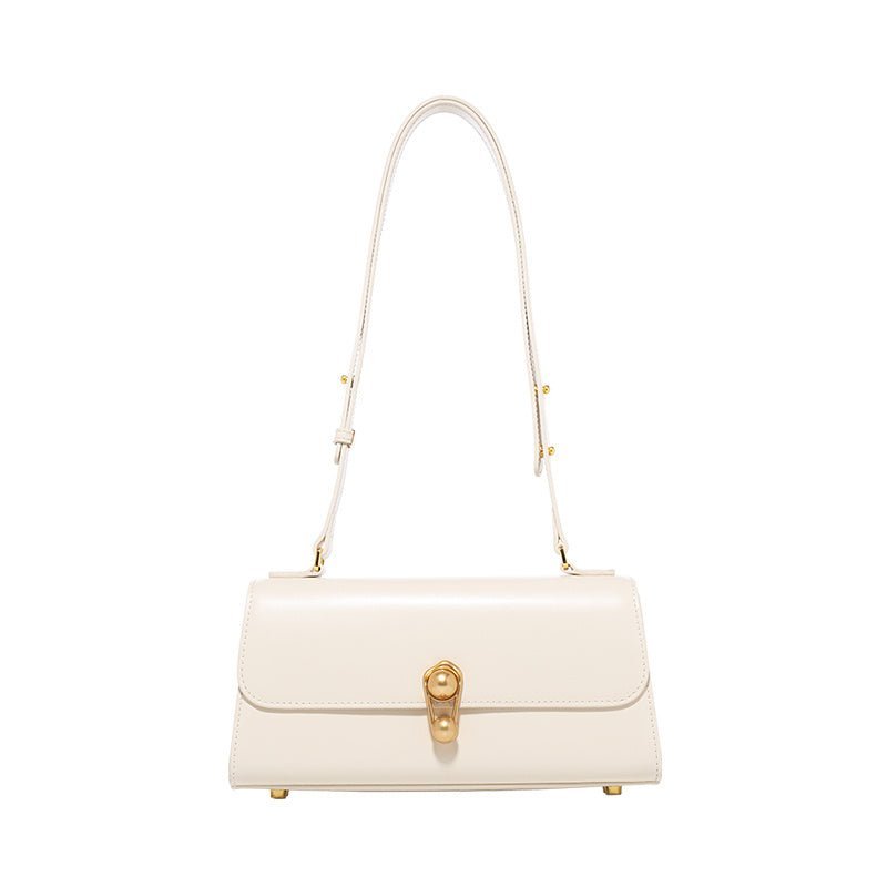 Fashion All Match Cross Body Leather Female Bag White