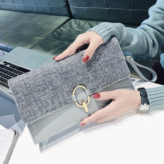 Fashion all - match temperament clutch Lake Blue
