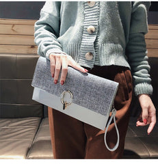 Fashion all - match temperament clutch Pink