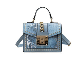 Fashion Alligator Clutch - Stylish Shoulder Bag for Women Blue