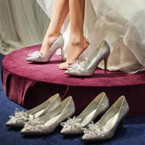 Fashion High Heels Crystal Slippers 5