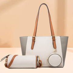 Fashion Large Capacity Three - in - one Saffiano Bag Portable Simplicity Black