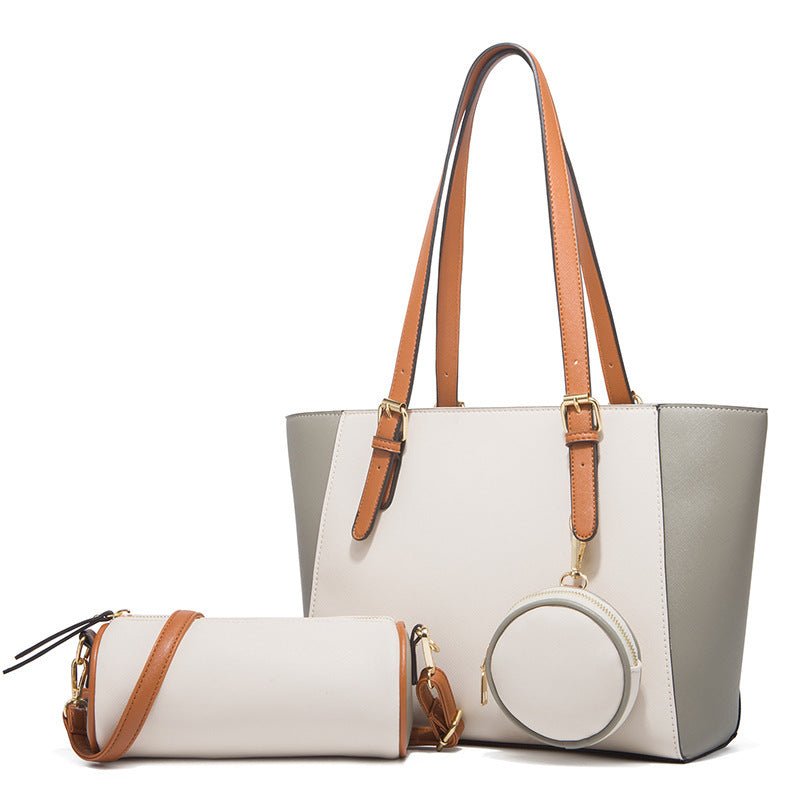Fashion Large Capacity Three - in - one Saffiano Bag Portable Simplicity White