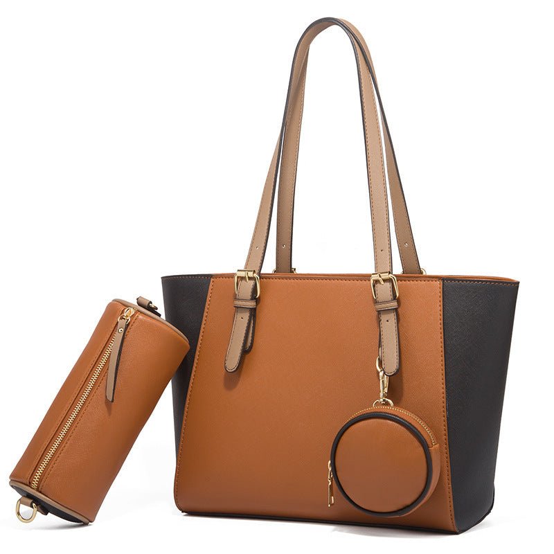 Fashion Large Capacity Three - in - one Saffiano Bag Portable Simplicity Black