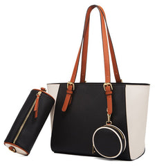 Fashion Large Capacity Three - in - one Saffiano Bag Portable Simplicity Black