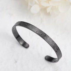 Fashion Men's and Women's Stainless Steel Bracelet Elegance Black