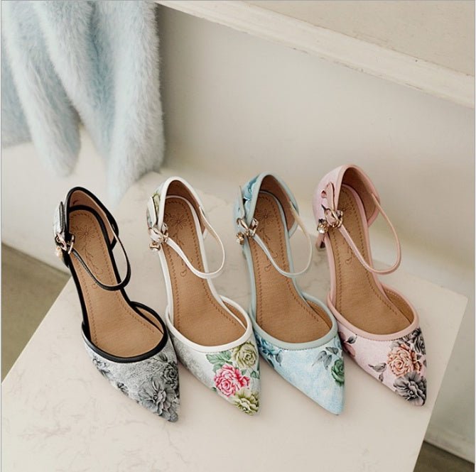 Fashion pointed stiletto high heel super size code Black