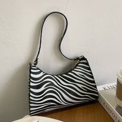 Fashion striped spotted niche handbags leopard print underarm bag Zebra pattern