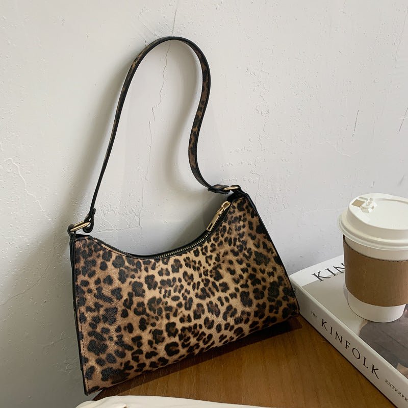 Fashion striped spotted niche handbags leopard print underarm bag Leopard pattern