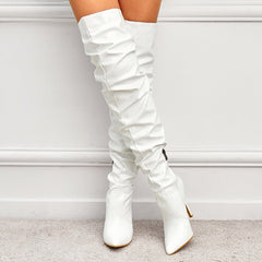Fashion Super High Heel Party Shoes White