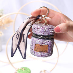 Fashion Trending Key All - match Coin Purse Cylinder Purple Diamond