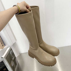 Fashion Warm Thick Soled Martin Boots Women Khaki