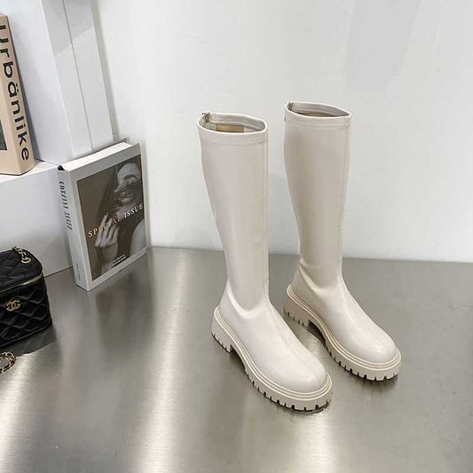 Fashion Warm Thick Soled Martin Boots Women White