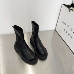 Fashion Warm Thick Soled Martin Boots Women Black