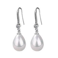 Fashion Women's Simple And Elegant Earrings - Stylish Ear Accessories Single Ear Hook White Pearl