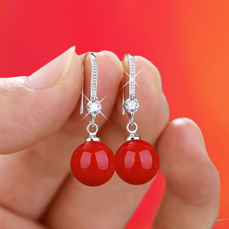 Fashion Women's Simple And Elegant Earrings - Stylish Ear Accessories Single Ear Hook White Pearl