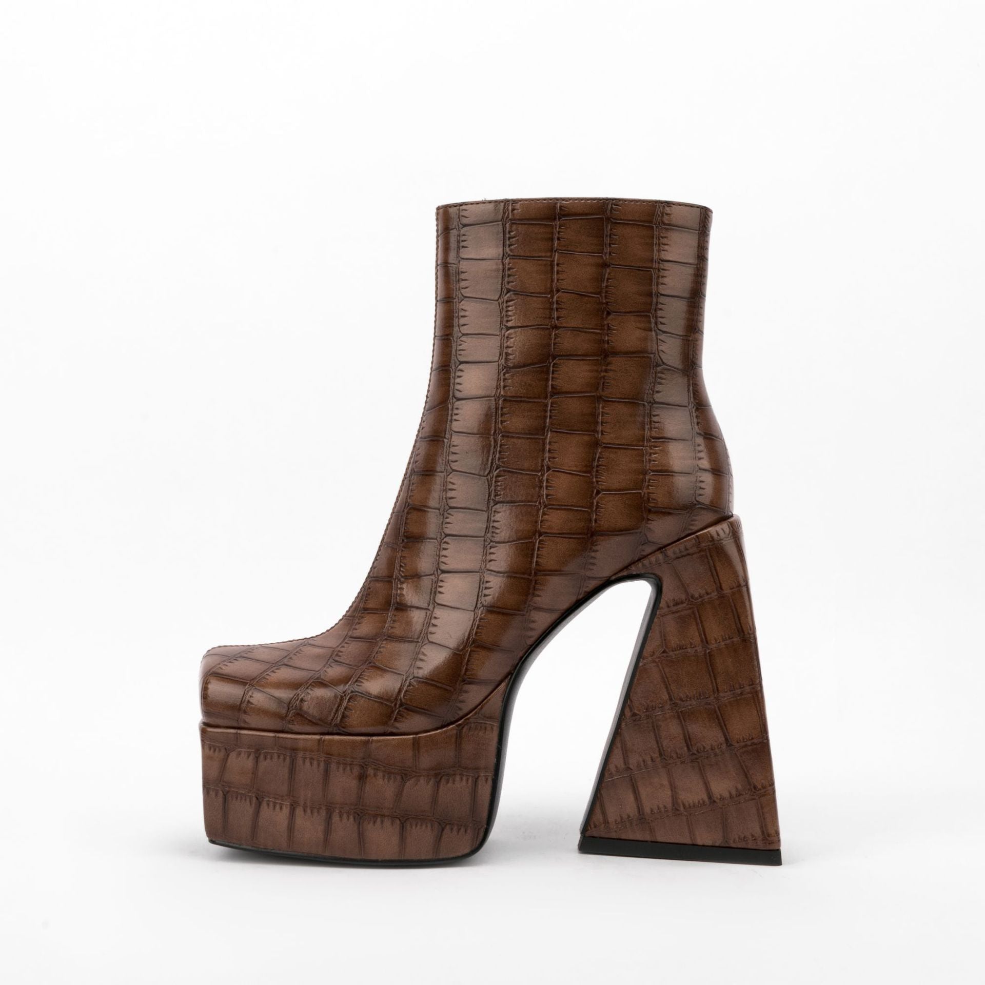 Fashionable All - match Women's Ankle Boots Brown
