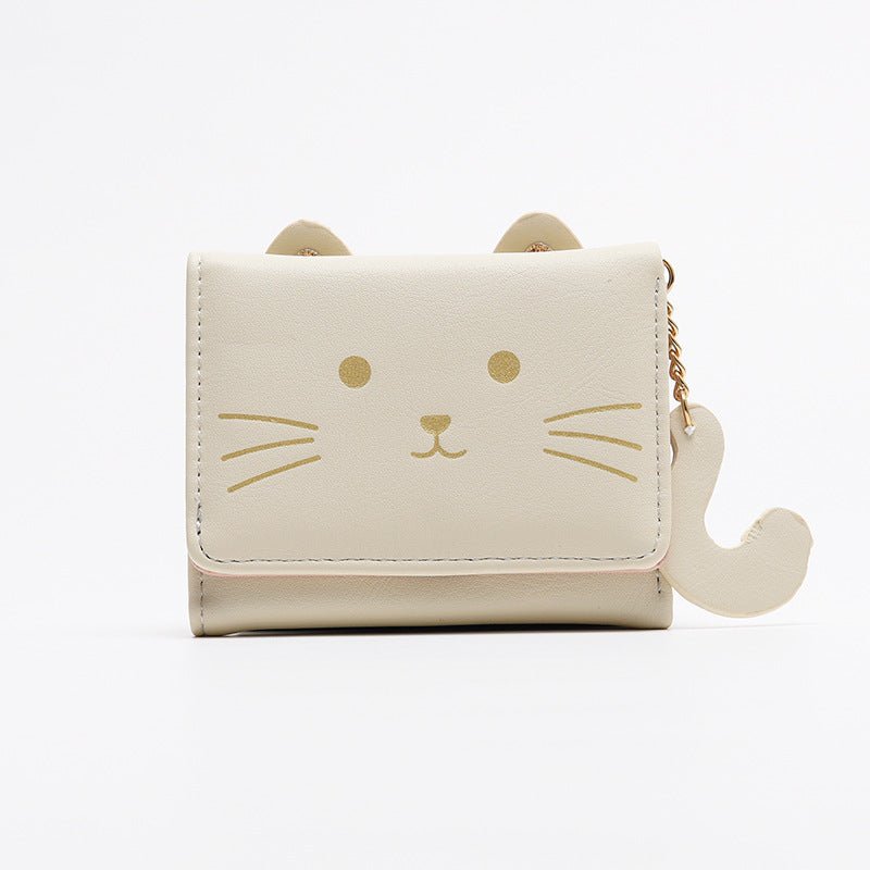 Fashionable Cartoon Coin Bag for Stylish Students Beige