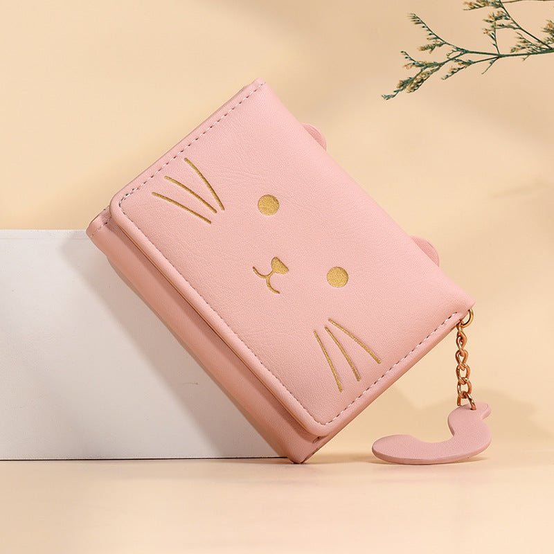 Fashionable Cartoon Coin Bag for Stylish Students Beige