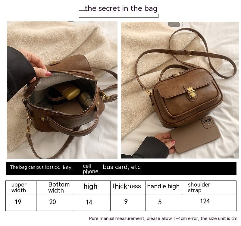 Fashionable Portable Small Square Bag for All - Match Commuting Khaki