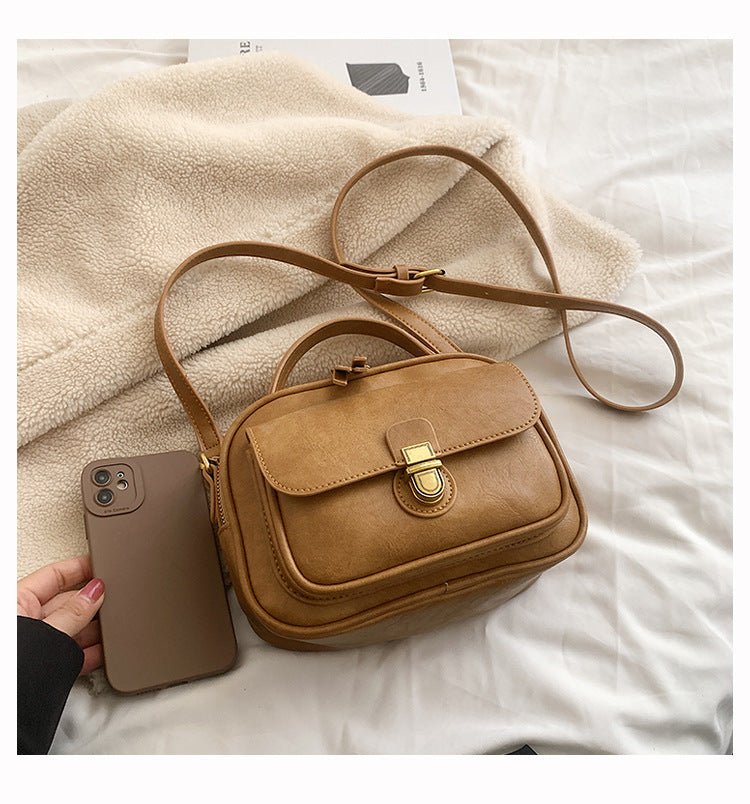 Fashionable Portable Small Square Bag for All - Match Commuting Khaki