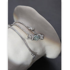 Fashionable Wild Sea Blue Dripping Candy Bracelet for Women Silver Bracelet
