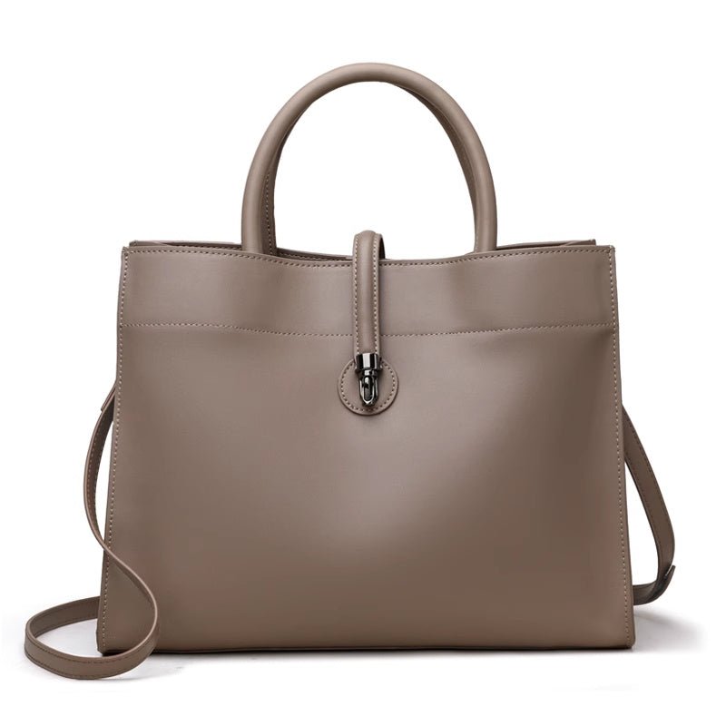 Female Casual Large Capacity Fashionable Leather Bag Coffee