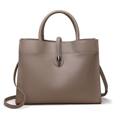 Female Casual Large Capacity Fashionable Leather Bag Khaki