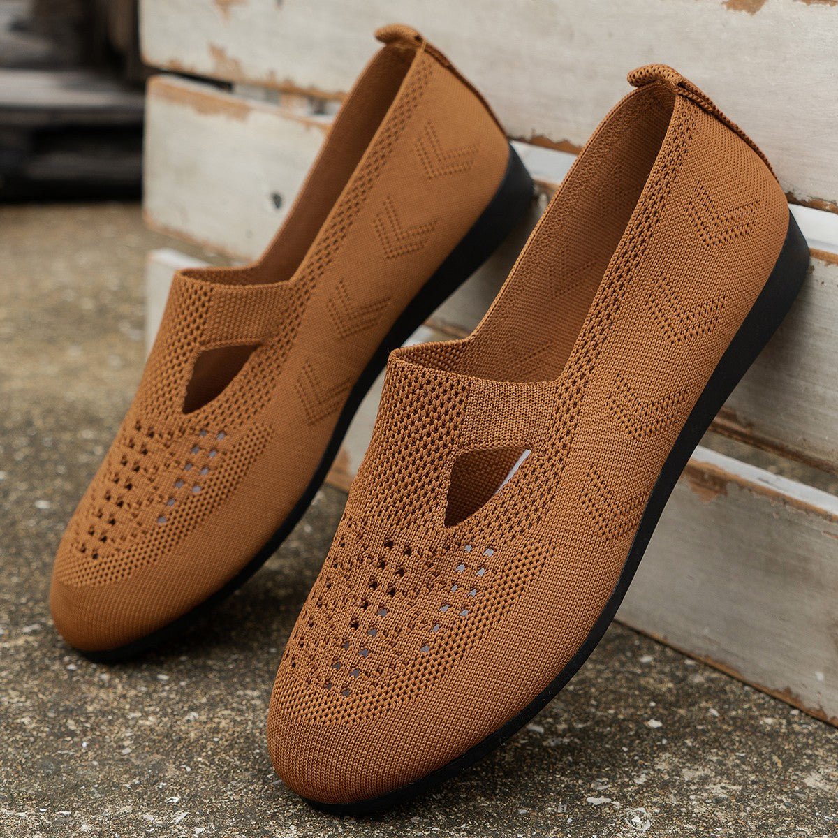 Female Fashion Slip - on Outdoor Casual Shoes Gray Blue