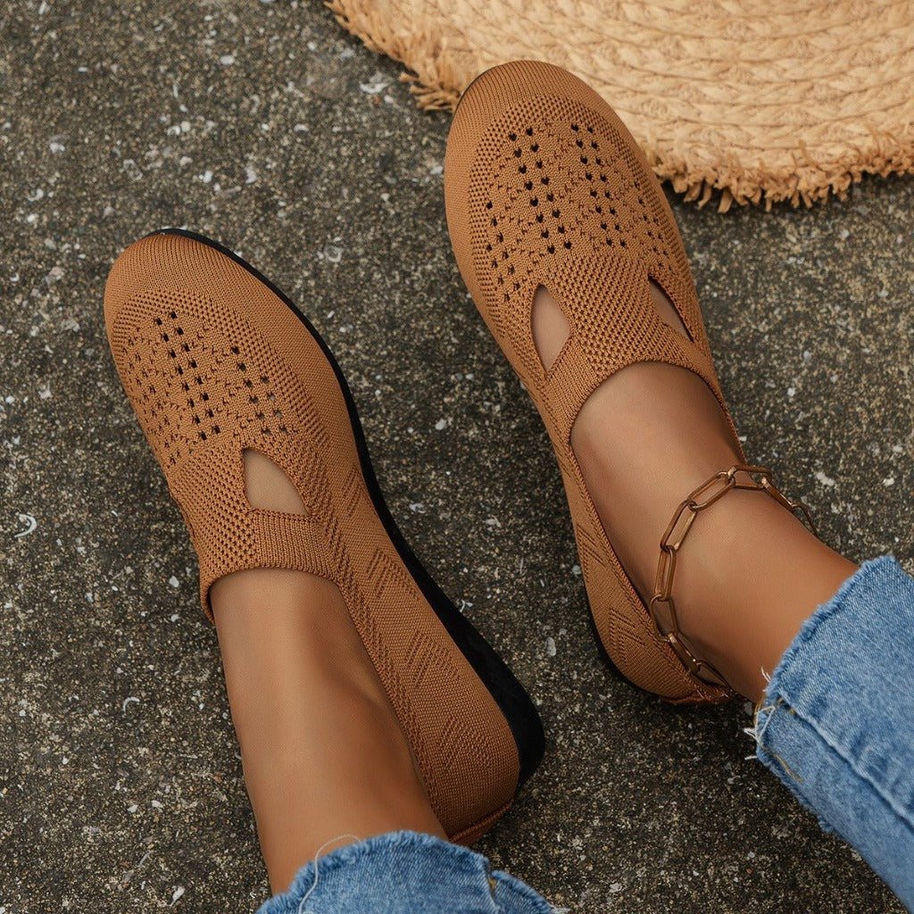 Female Fashion Slip - on Outdoor Casual Shoes Gray Blue